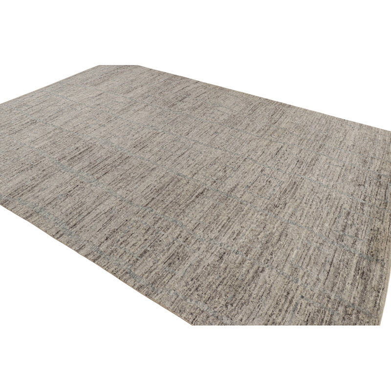 Moroccan Hand Knotted Wool Area Rug, Rectangle 8' x 10'