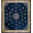 Antique Wool Hand Knotted Pile Blue 1900s Rug