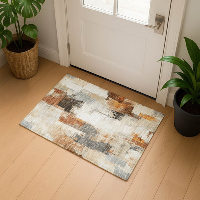 Premium Machine Washable Pinkston Abstract Rug