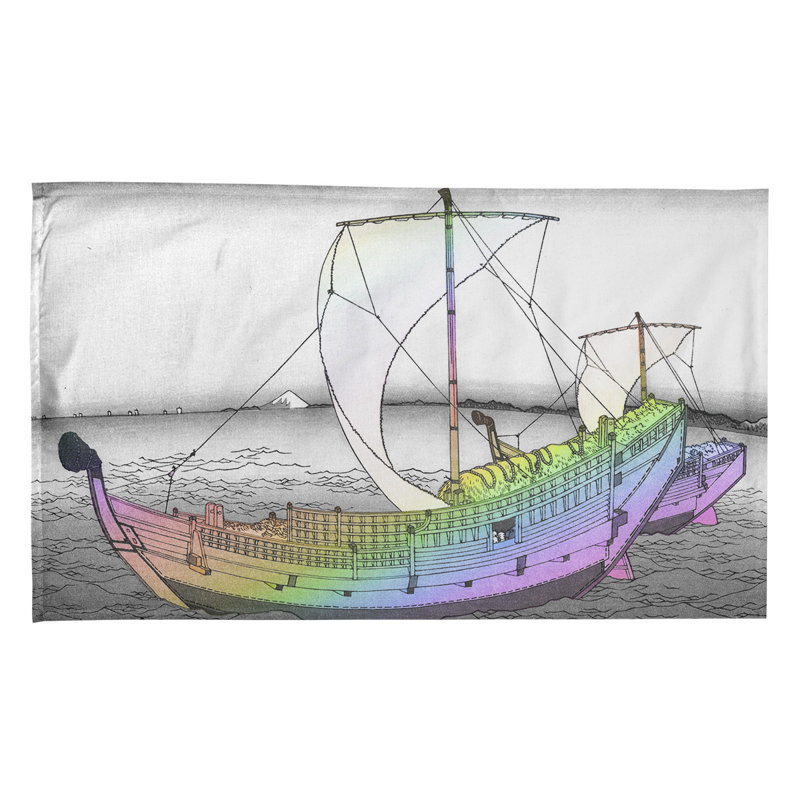 Hague Tea Towel Kitchen Towel, Poly Twill, Rainbow