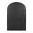 Arjona Tall Arched Metal Framed Wall Mirror, Black-1760809322