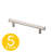 Eclipse Series 7-1/2 in. (192 mm) Center-to-Center Modern Matte Grey Cabinet Handle/Pull (5 Pack)-103175968-117495099