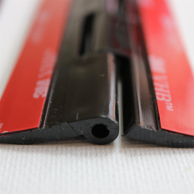 Black Acrylic Hinges - No Glue Required Self-Adhesive Black Plastic 150mm