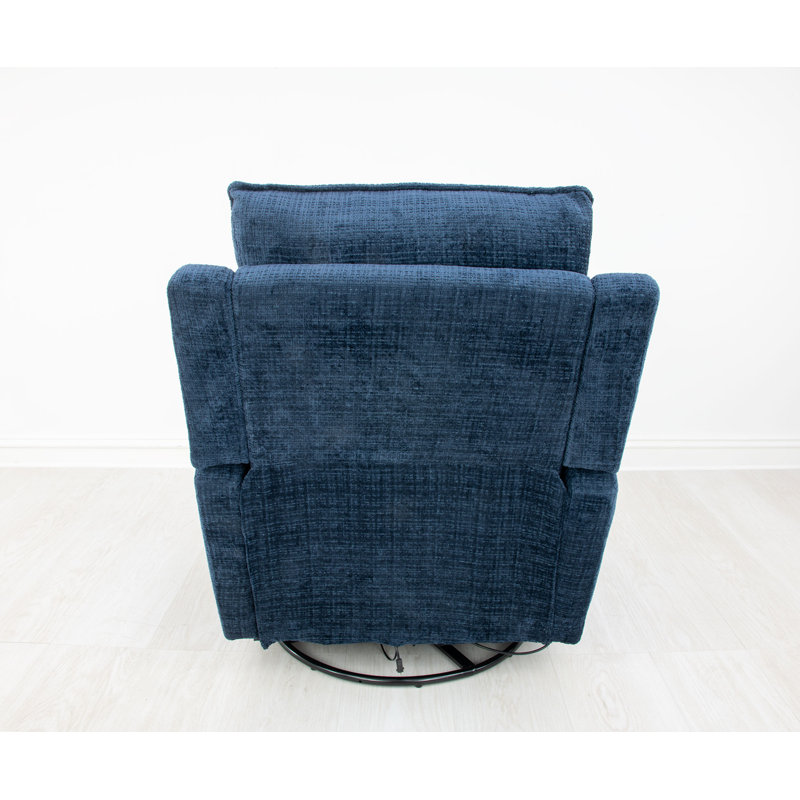 Rachel Power Swivel Rocking Chair, Navy