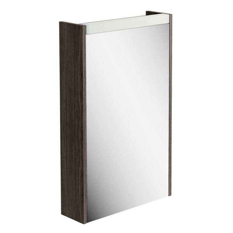 Benta 450mm W 730mm H Surface Framed Medicine Cabinet Mirror 3 Fixed, Grey