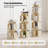 1 PCS 4-Tier Rotating Bookshelf 360° Display Rack with Dividers & Anti-falling Baffles Natural-383175364-383175365