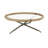 Cole And Grey Round Coffee Table With Brown Wooden Framed Glass Tabletop