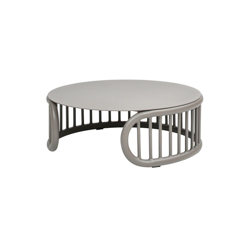 Loza Round Metal Outdoor Coffee Table , 34.5'' in. W 34.5'' in. D