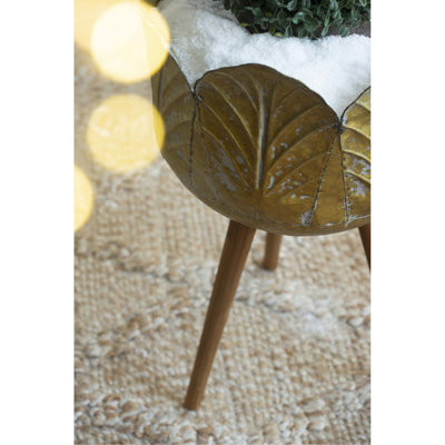 Ensemble de 2 jardinières en métal avec pieds en bois, L: P 18,5 x 23,5 po: P 15,7 x 20 po