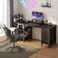 Bureau rectangulaire avec tiroirs et tablettes de rangement-387207055-387207041