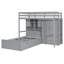 Lit superposé Birchra Modern Elegance avec rangement hydraulique et garde-robe intégré