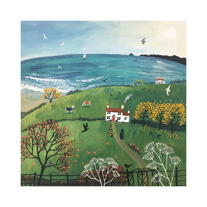 Autumn Beside The Sea, 45.72 cm H x 45.72 cm W
