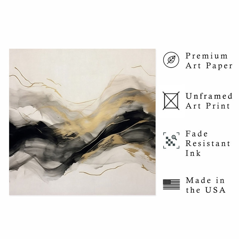«Abstract Waves III», reproduction d'art moderne sans cadre, H 18 po x l 18 po