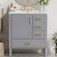 Meuble-lavabo fonctionnel avec lavabo en céramique, porte à fermeture en douceur, tiroirs multiples, rangement spacieux et design moderne pour une mise à niveau pratique de la salle de bain-979777756