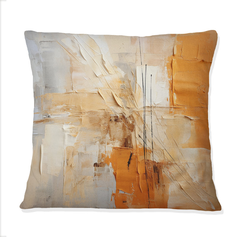 Coussin décoratif Glam Orange Beige Collage IV