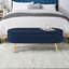 Banc de rangement repose-pieds ovale avec pieds en métal-128968965-128968970