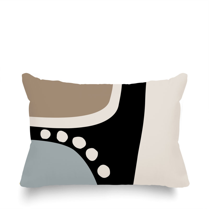 Coussin lombaire réversible intérieur / extérieur Sofi Minimalist, 18"H x 25"W, Gris