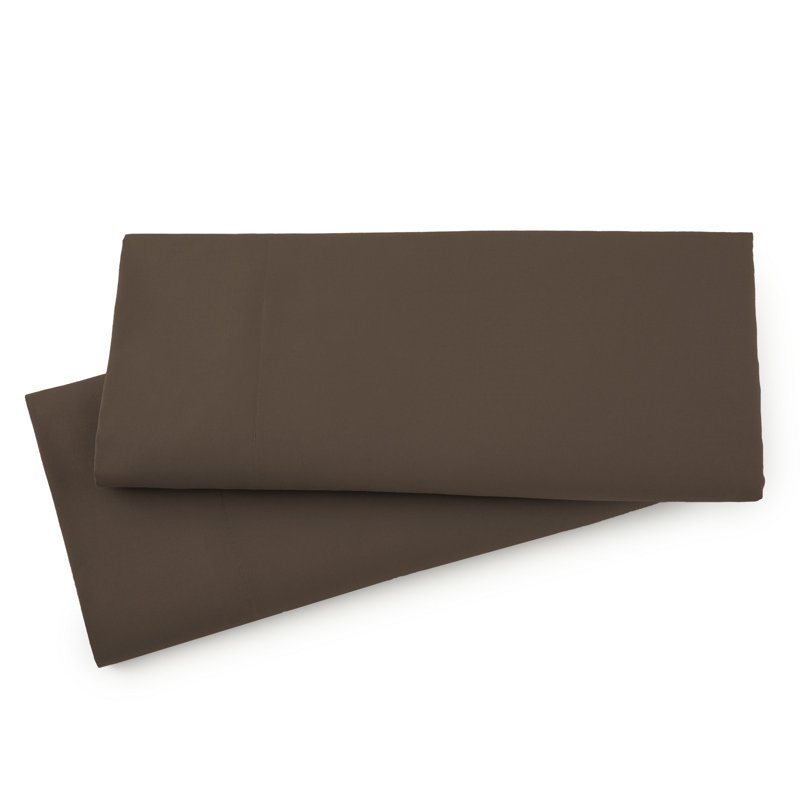Deux taies d'oreiller en microfibre Eldon par Southshore Fine Linens, Taies d'oreiller pour grand lit, Brun chocolat