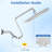 12" Square Showerhead With Adjustable Arm - Stainless Steel, Luxury Bathroom Look, Self-cleaning Nozzles 12 Inch Shower Head Steel Material, Full Body Coverage, Easy Installation