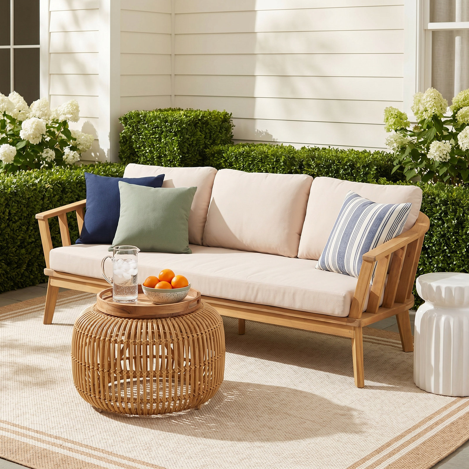 Dacey 78" Acacia Patio Sofa