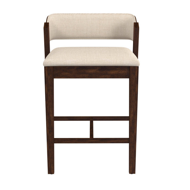 Tabouret à hauteur de comptoir Halfeti, Noyer / brun