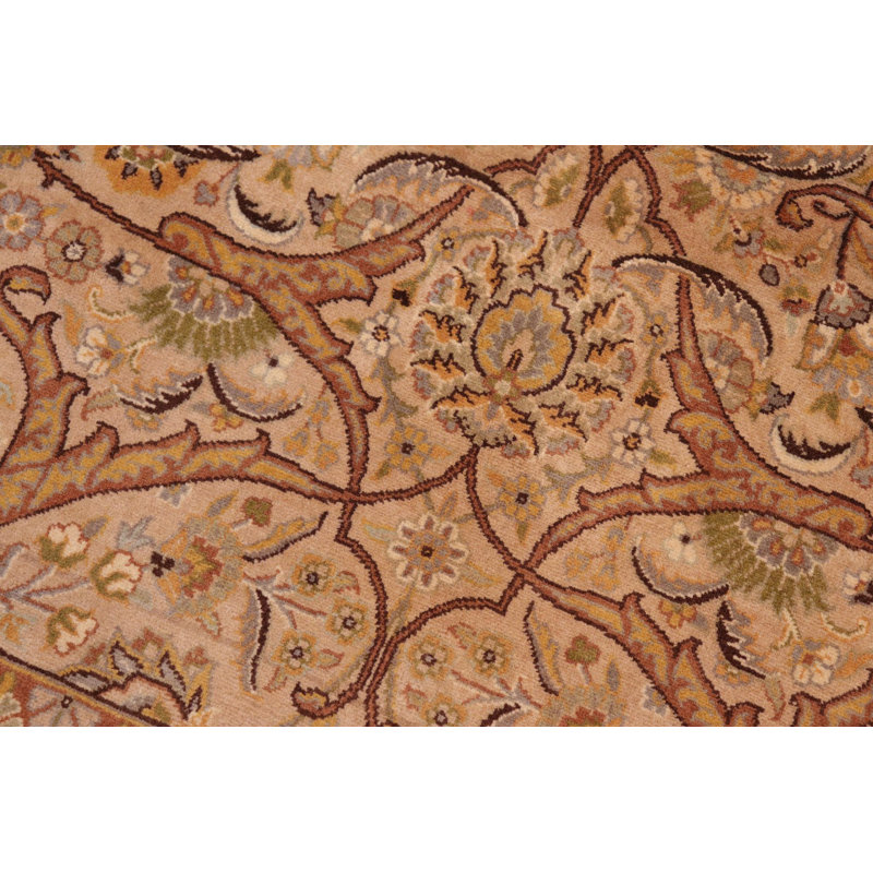 Tapis oriental noir / brun clair / brun en laine noué à la main 7 pi 11 po x 10 pi 2 po Paarth