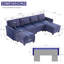 Canapé modulaire rembourré en velours 6 pièces Raunel-837380609