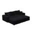 82,7 po à 3 places en velours côtelé noir, convertible en méridienne, structure, éponge haute densité, canapé-lit en velours côtelé Ottomans, coussins confortables, support stable, assemblage facile, amovible