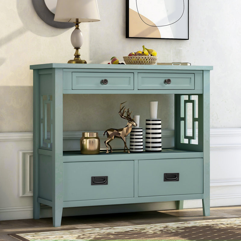 Norfolk 36.02'' Console Table, Green