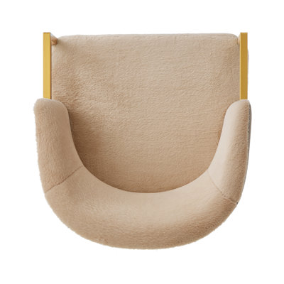 Modern Accent Chair Cozy Armchair Upholstered Reading Chair with Gold Metal Frame Living Room, Bedroom, or Office