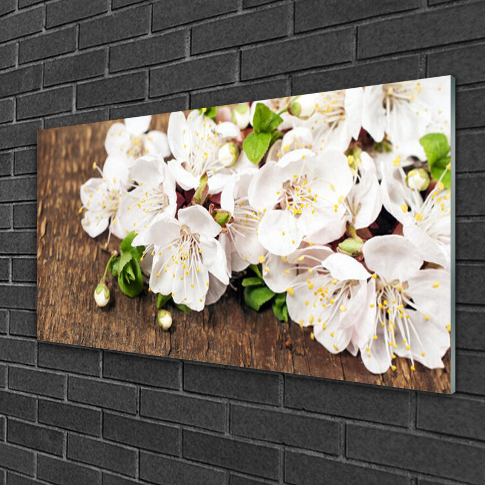 Glasbild Blumen Floral