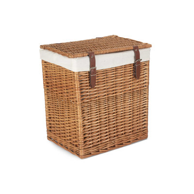 Wicker Laundry Hamper Basket with Lining