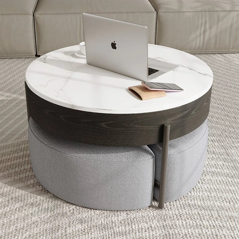 Table basse Thomas avec plateau relevable avec rangement et repose-pieds Thomas