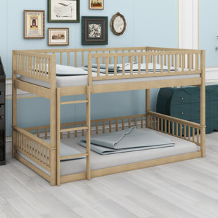 Bunk Bed With Ladder And Guardrails