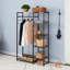 Karyen Free-Standing Heavy Duty Vintage Closet Bedroom with Shelves and Hanging Rod-710317192