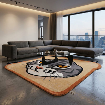 Tapis 5 pi x 8 pi félin