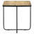 Travertine And Black Accent Table.