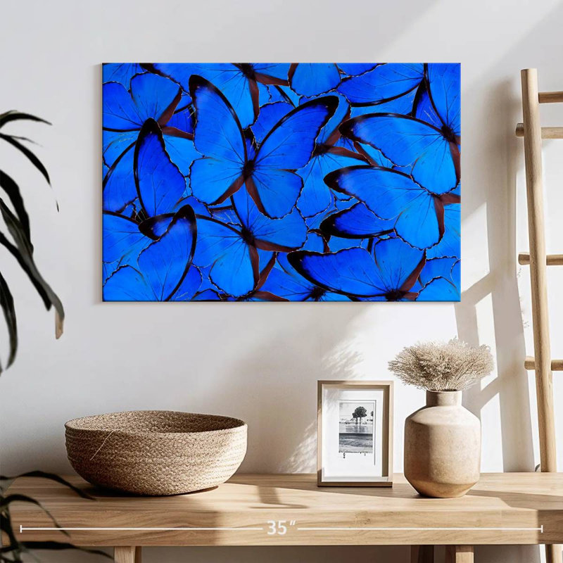 Brampt Blue Butterflies, 16" H x 24" W