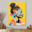 «Afro American», collage rétro coloré V - femme, art mural-1464384620-1464384622