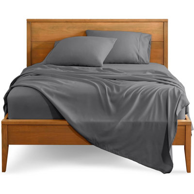 Ensemble de draps pour grand lit - Draps de luxe en microfibre ultra douce 1800 - Double brossé - Poches profondes - Facile à installer - Ensemble de 4 pièces - Draps et taies d'oreiller