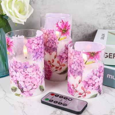 Flameless Pillar Candle with Plastic Holder