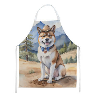 Tablier de bienvenue Akita Cowboy