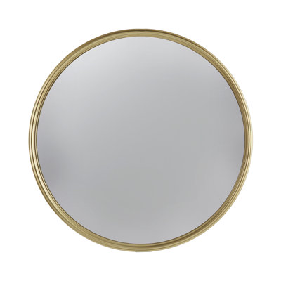 D15" Gold Round Mirror