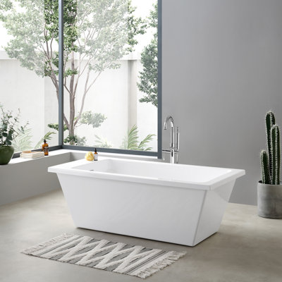Hudson 60'' x 29.13'' Freestanding Acrylic Bathtub