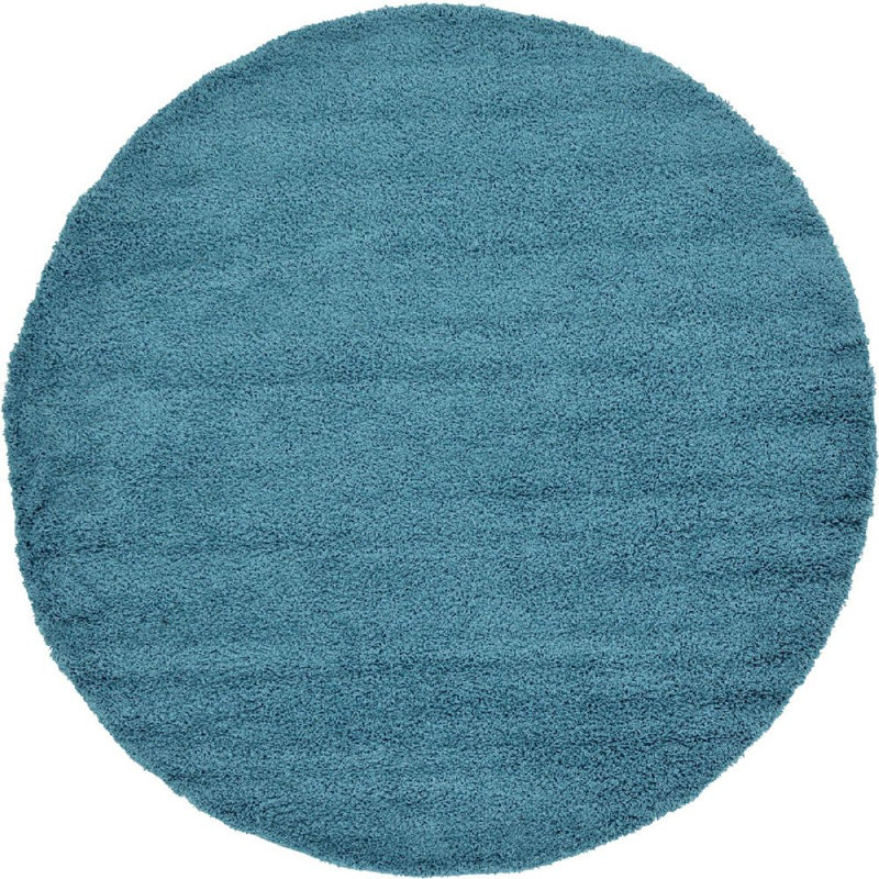 Tapis bleu sarcelle Sybil, Rond 6 pi