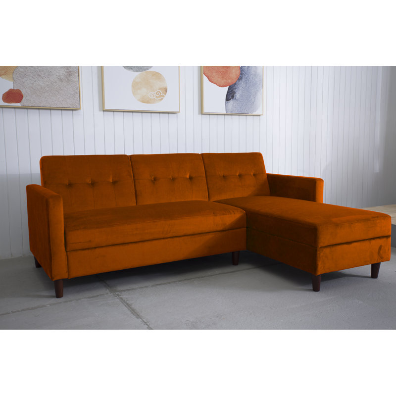 Merridie 4 Seater Sofa Bed, Orange