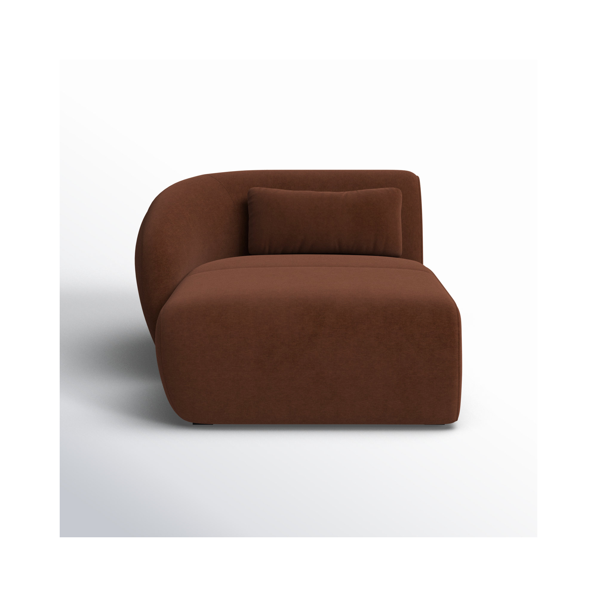 Anson Upholstered Left Arm Chaise, Chestnut Brown