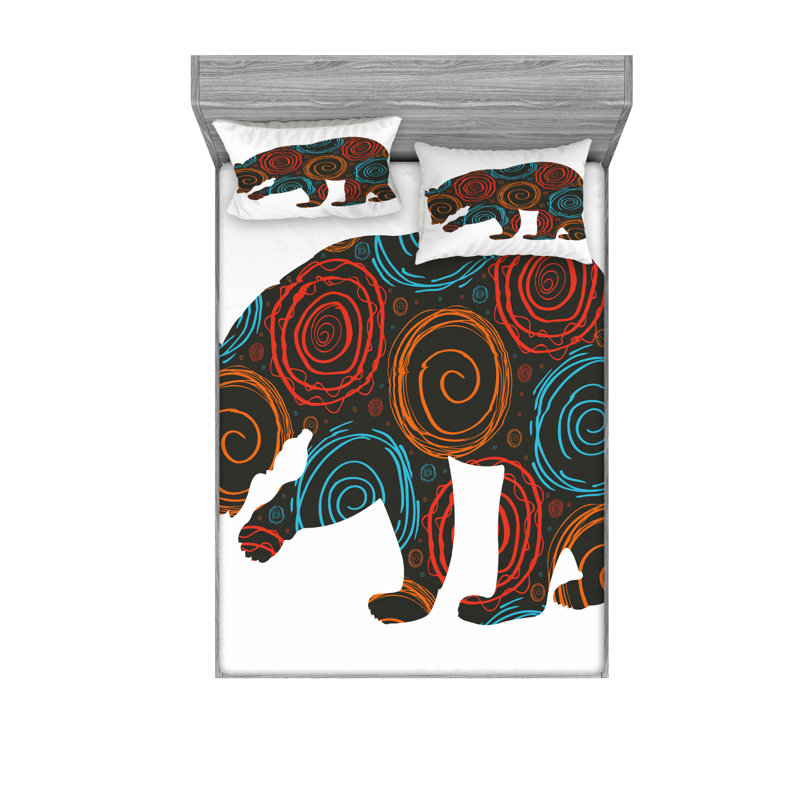 Ensemble de draps en spirale rond couverts, Ensemble de drap pour grand lit avec drap-housse