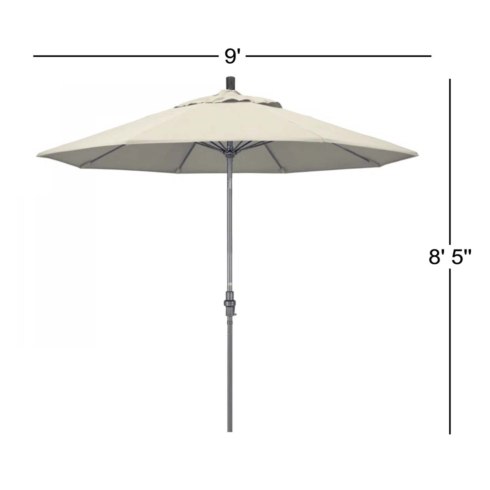 Hemenway 108'' Outdoor Umbrella, Antique Beige Performance