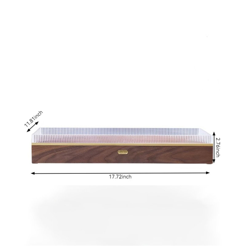 Plateau en bois, H 2,76 po x l 17,72 po x P 11,81 po